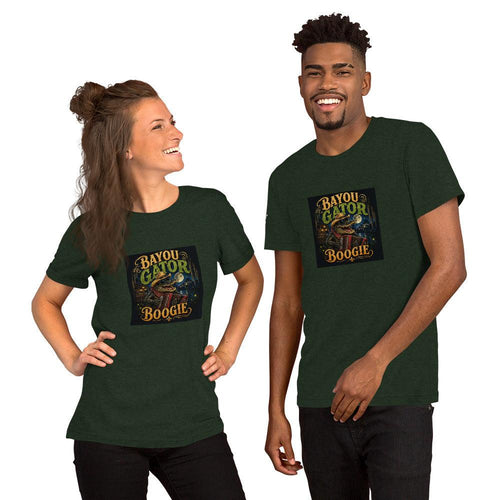Bayou Gator Boogie Unisex Graphic T-Shirt | Louisiana Zydeco Music Tee Bazaare Mart Graphic Tees