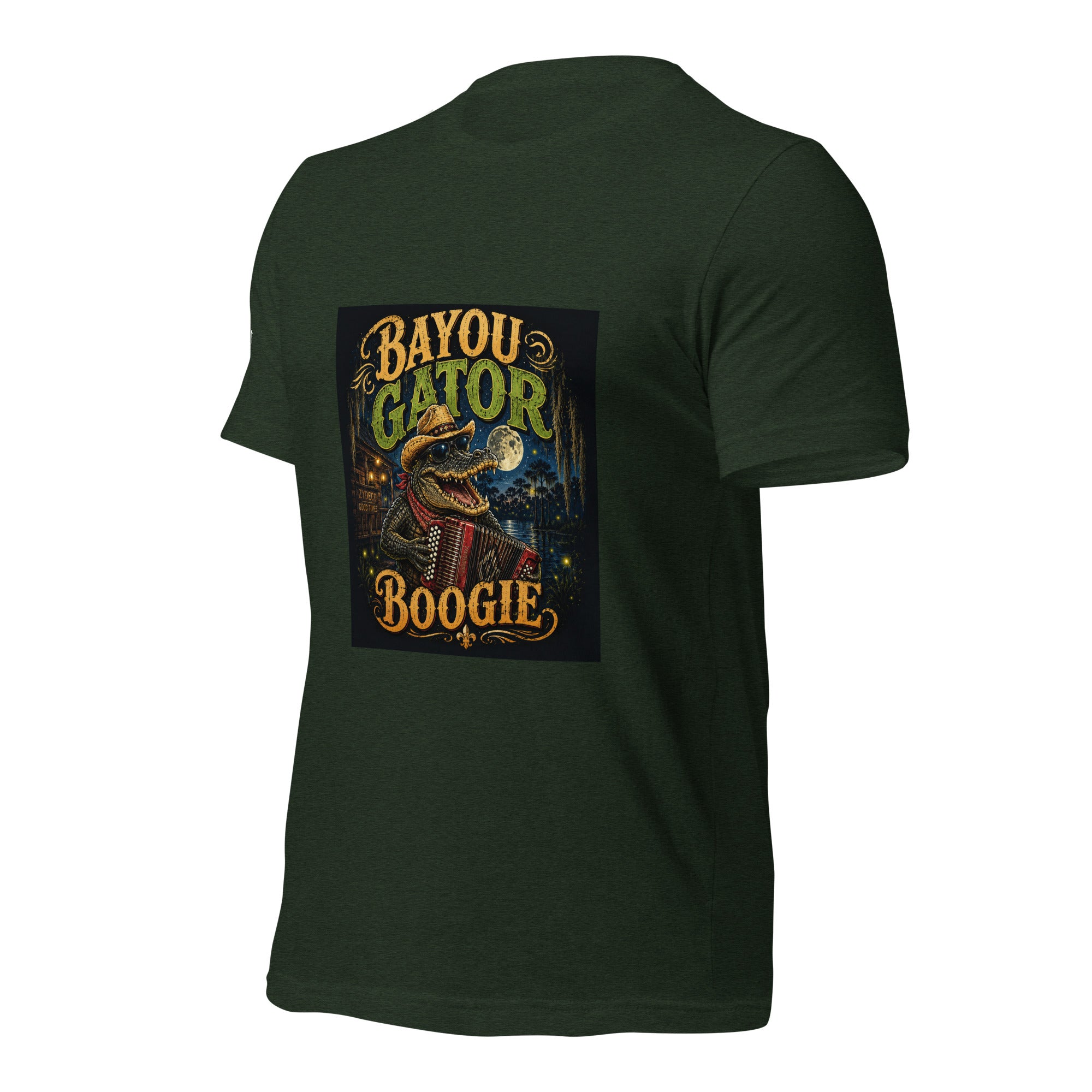 Bayou Gator Boogie Unisex Graphic T-Shirt | Louisiana Zydeco Music Tee Bazaare Mart Graphic Tees