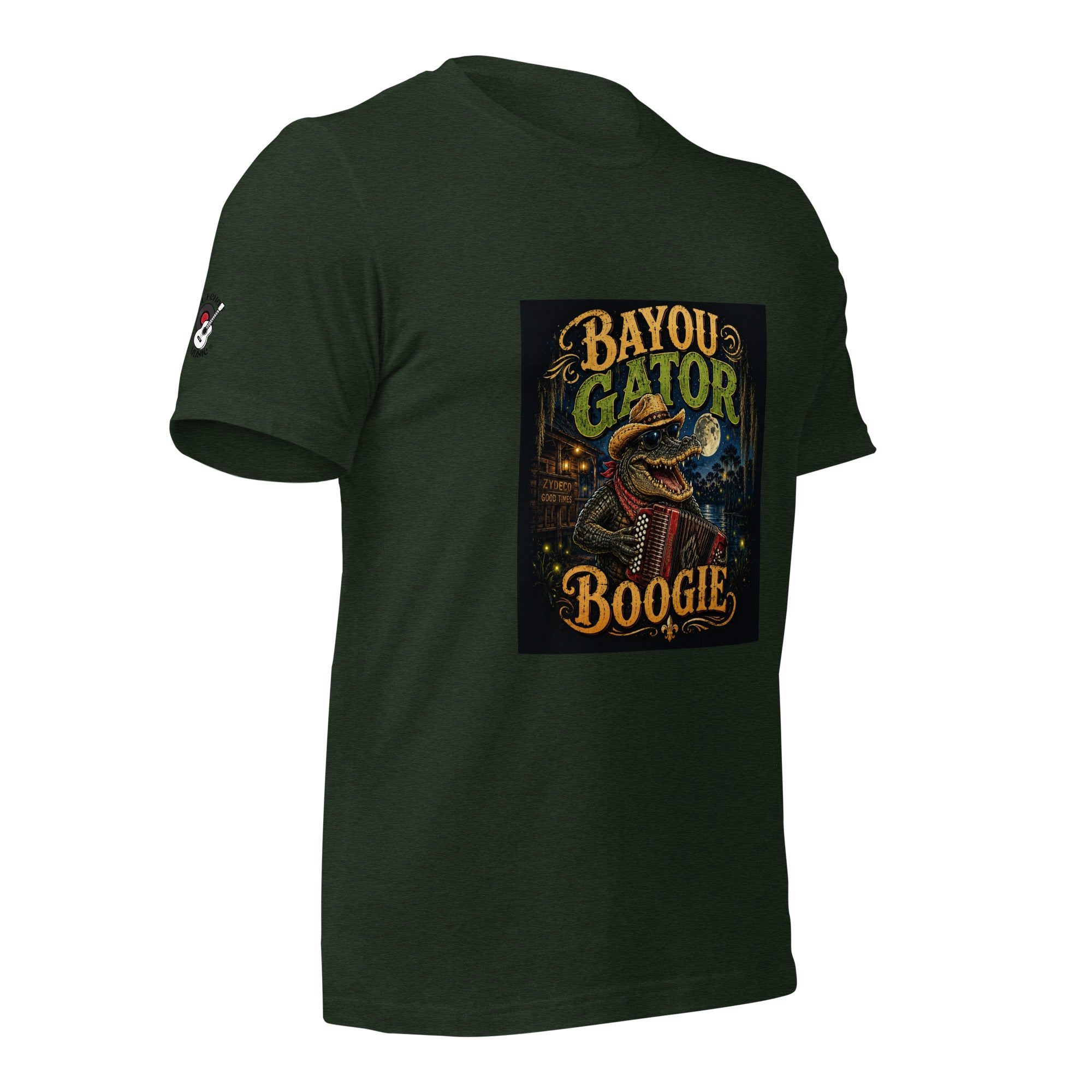 Bayou Gator Boogie Unisex Graphic T-Shirt | Louisiana Zydeco Music Tee Bazaare Mart Graphic Tees