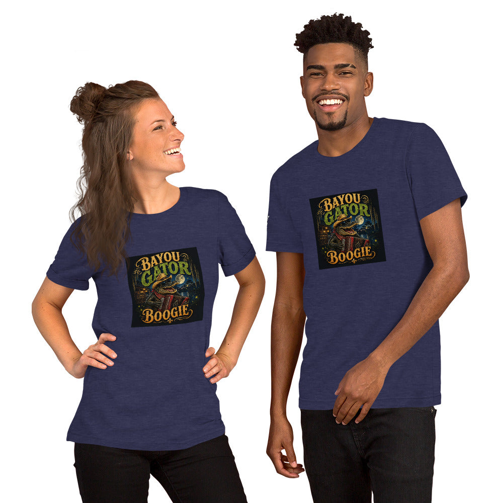 Bayou Gator Boogie Unisex Graphic T-Shirt | Louisiana Zydeco Music Tee Bazaare Mart Graphic Tees