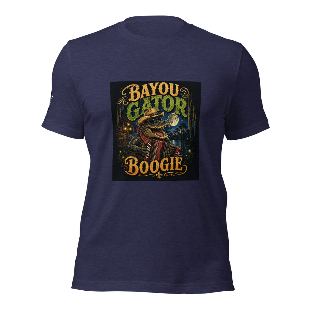 Bayou Gator Boogie Unisex Graphic T-Shirt | Louisiana Zydeco Music Tee Bazaare Mart Graphic Tees