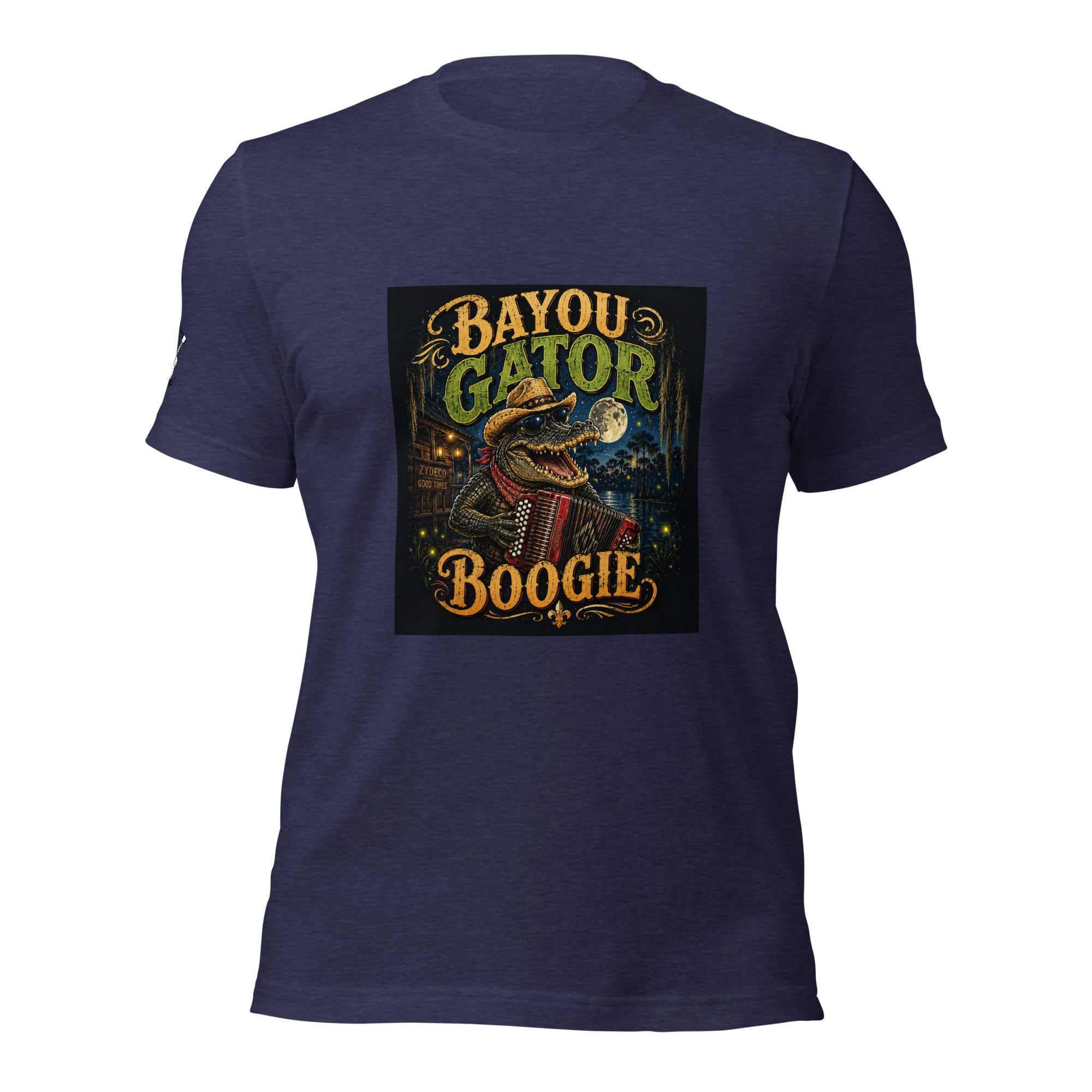Bayou Gator Boogie Unisex Graphic T-Shirt | Louisiana Zydeco Music Tee Bazaare Mart Graphic Tees