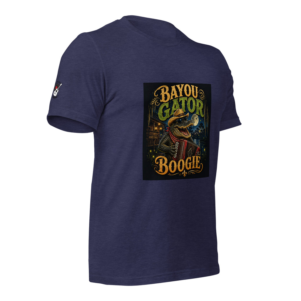 Bayou Gator Boogie Unisex Graphic T-Shirt | Louisiana Zydeco Music Tee Bazaare Mart Graphic Tees