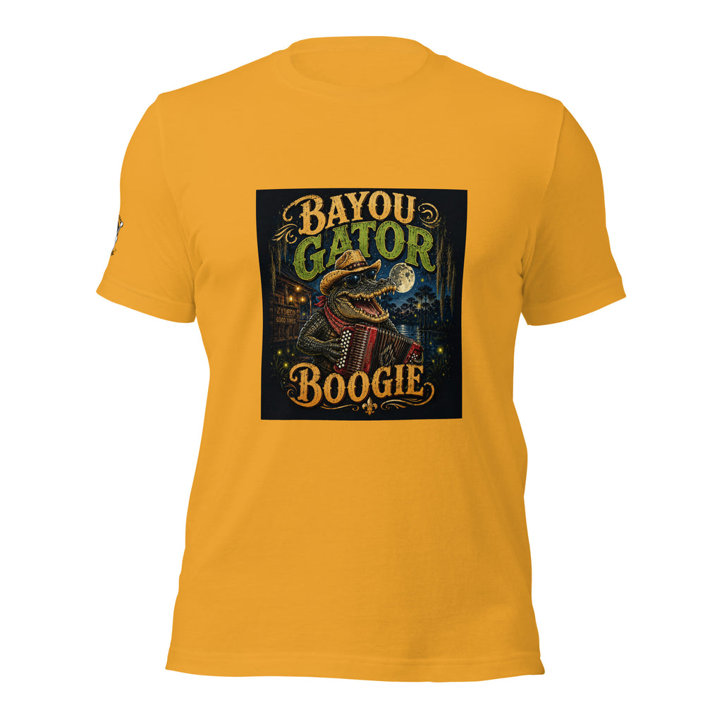 Bayou Gator Boogie Unisex Graphic T-Shirt | Louisiana Zydeco Music Tee Bazaare Mart Graphic Tees