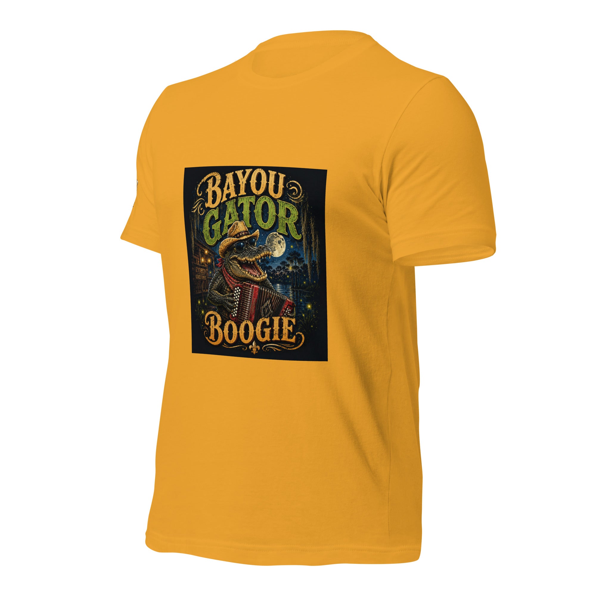Bayou Gator Boogie Unisex Graphic T-Shirt | Louisiana Zydeco Music Tee Bazaare Mart Graphic Tees