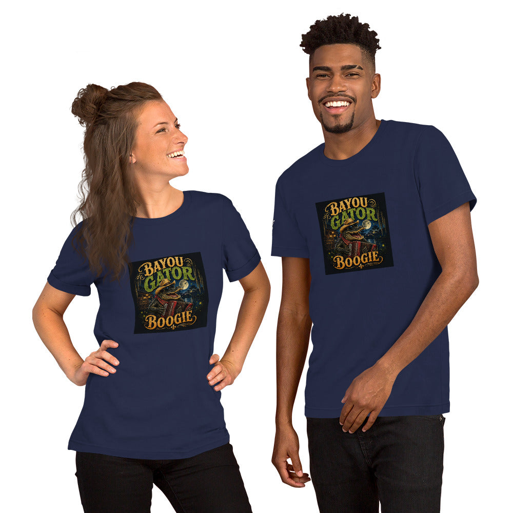 Bayou Gator Boogie Unisex Graphic T-Shirt | Louisiana Zydeco Music Tee Bazaare Mart Graphic Tees