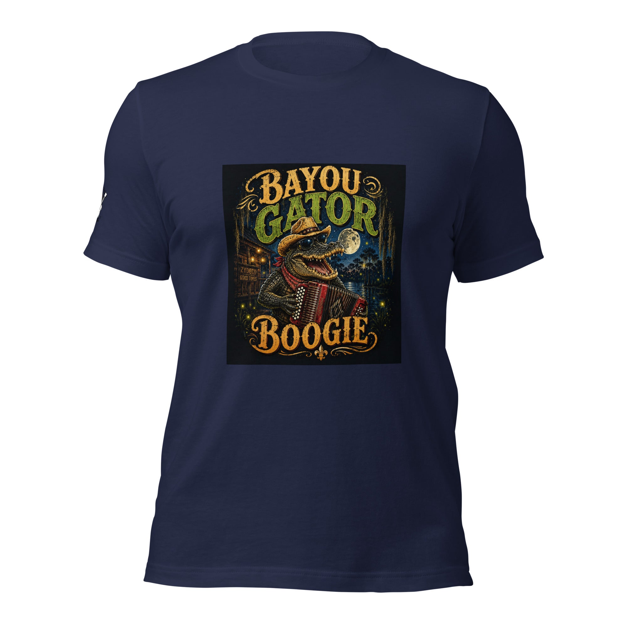 Bayou Gator Boogie Unisex Graphic T-Shirt | Louisiana Zydeco Music Tee Bazaare Mart Graphic Tees