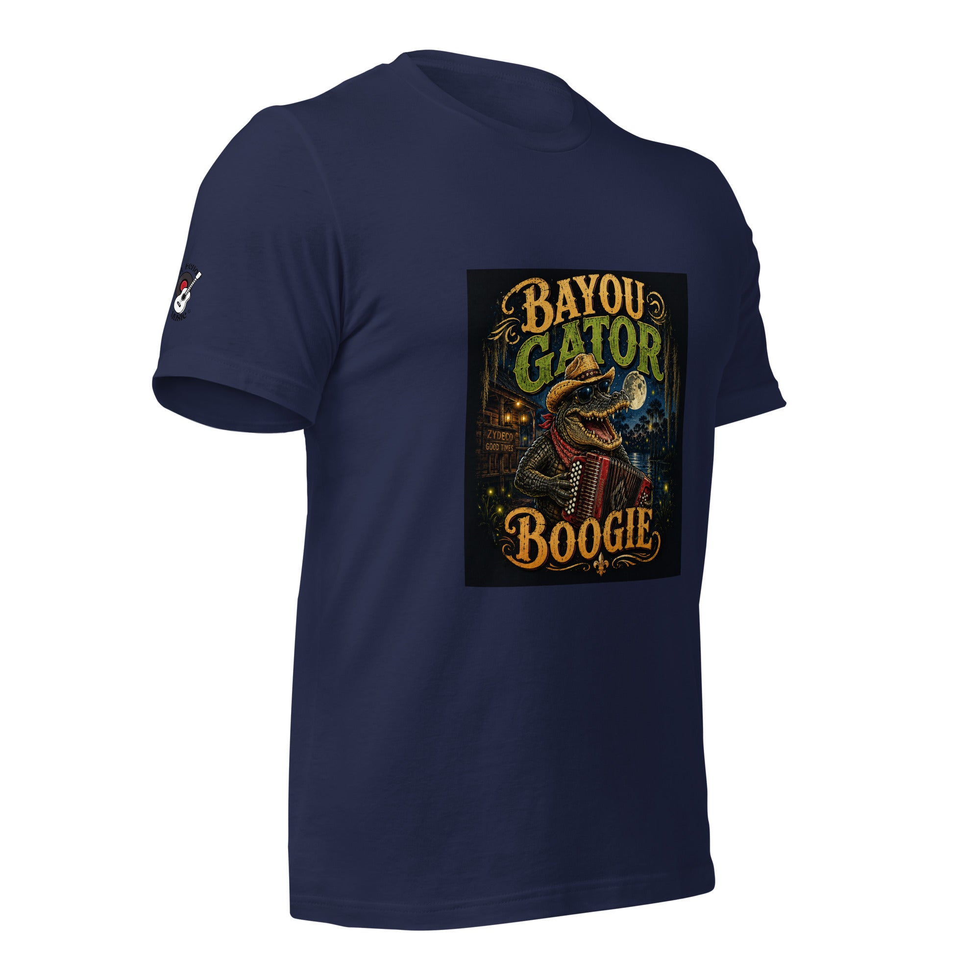 Bayou Gator Boogie Unisex Graphic T-Shirt | Louisiana Zydeco Music Tee Bazaare Mart Graphic Tees