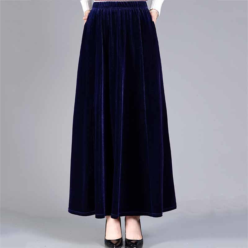 Velvet Maxi Skirt - Bazaare Mart