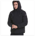 Heated Hooded Jacket Black Medium Bazaare Mart Heated Hooded Jacket
