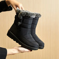 Waterproof Ankle Snow Boots Black Bazaare Mart Furry Snow Boots