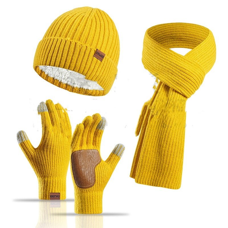 Winter Hat Scarf Gloves 3pc Set - Bazaare Mart