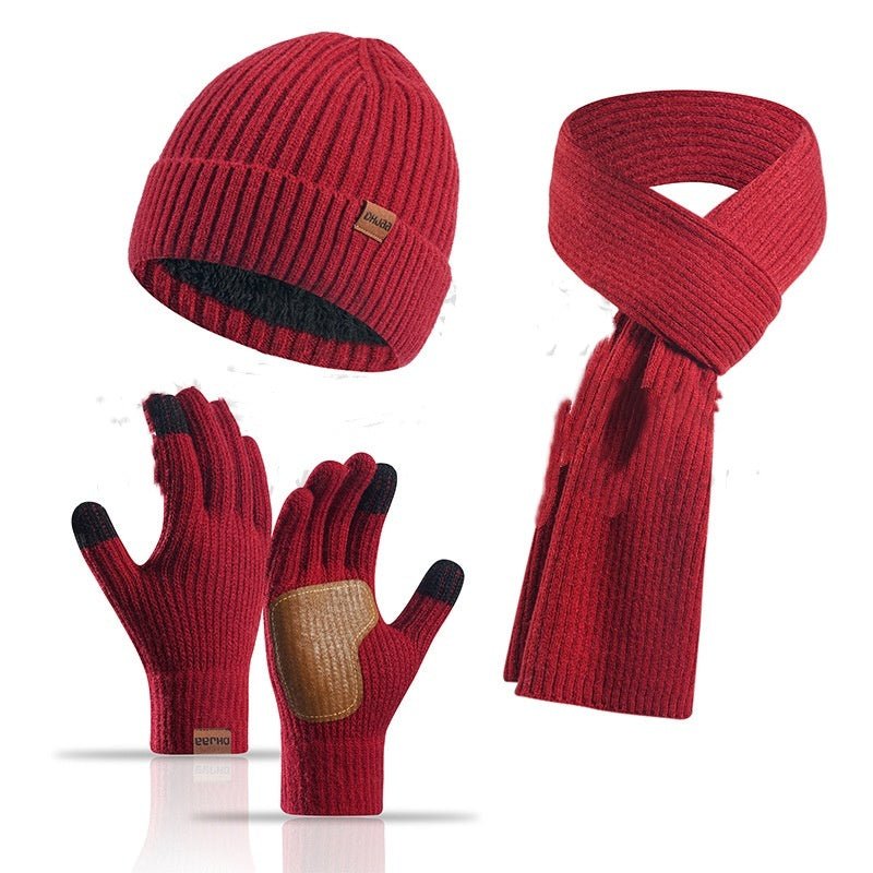 Winter Hat Scarf Gloves 3pc Set - Bazaare Mart