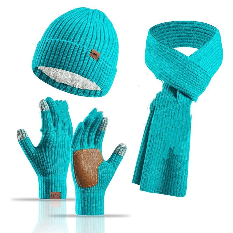 Winter Hat Scarf Gloves 3pc Set - Bazaare Mart