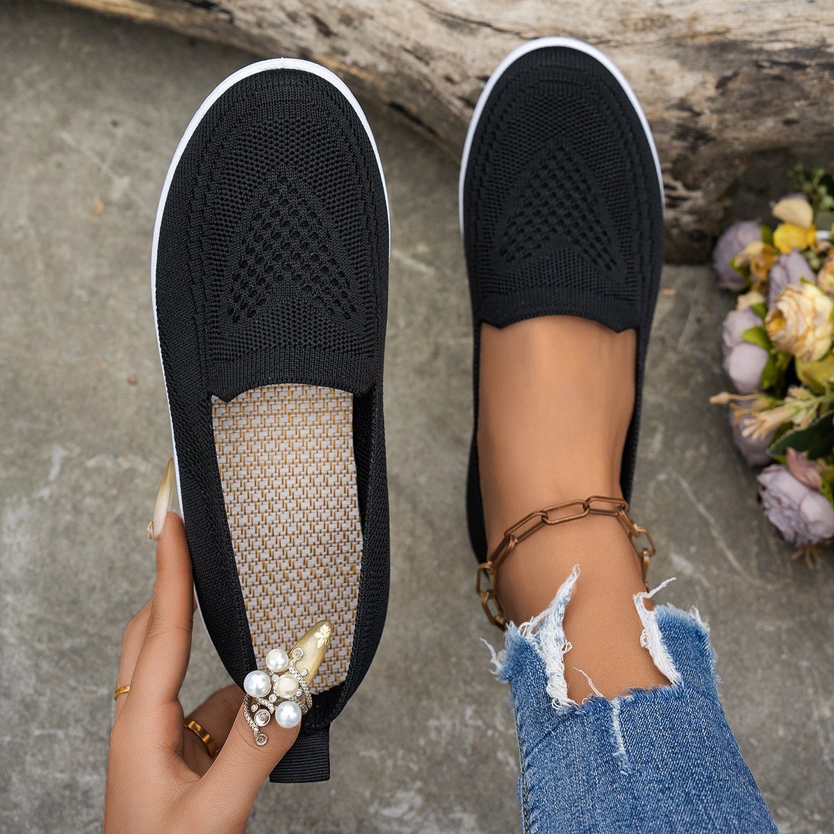 Women's Casual Flat Mesh Shoes - Bazaare Mart