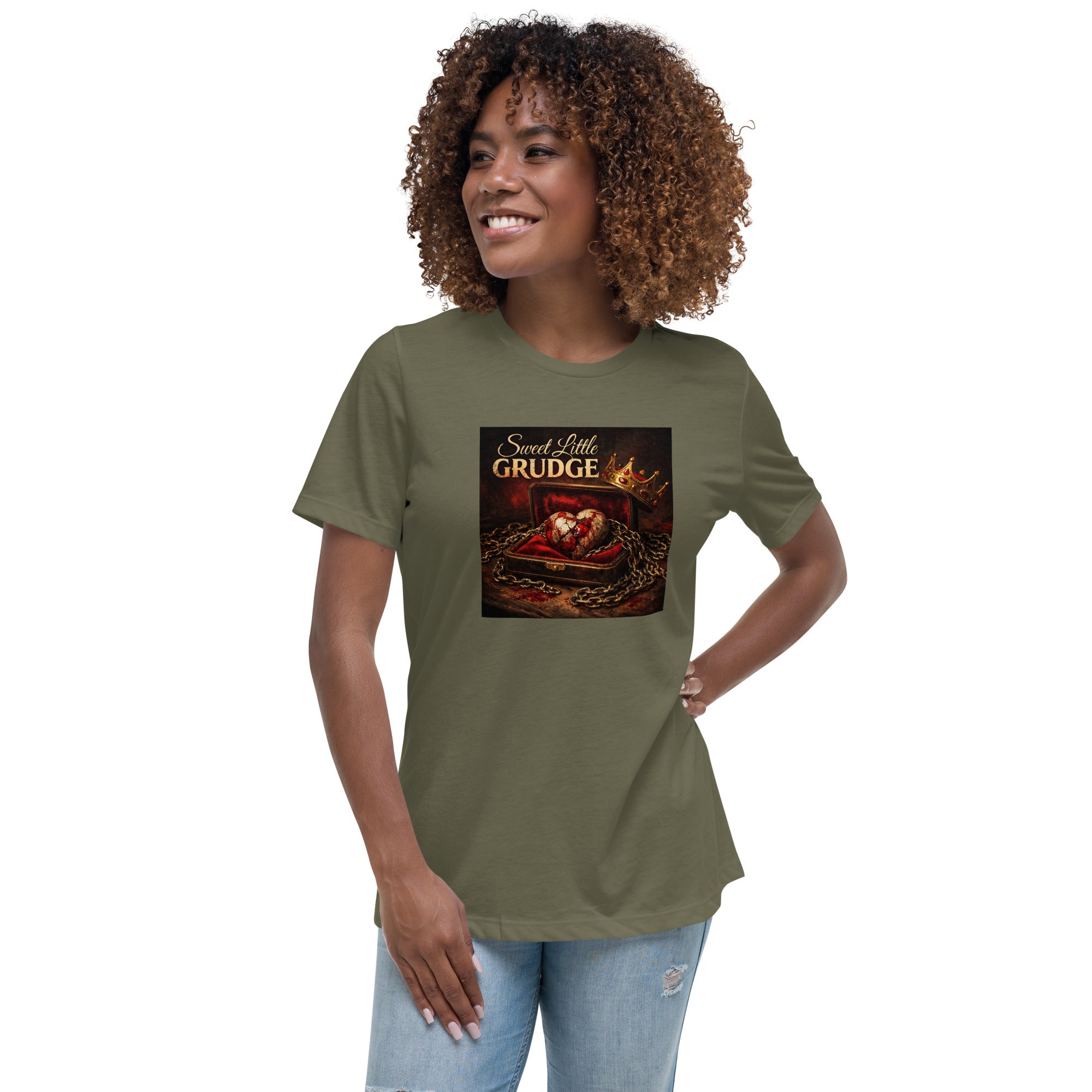 Official Sweet Little Grudge T-Shirt Military Green Bazaare Mart Graphic Tees