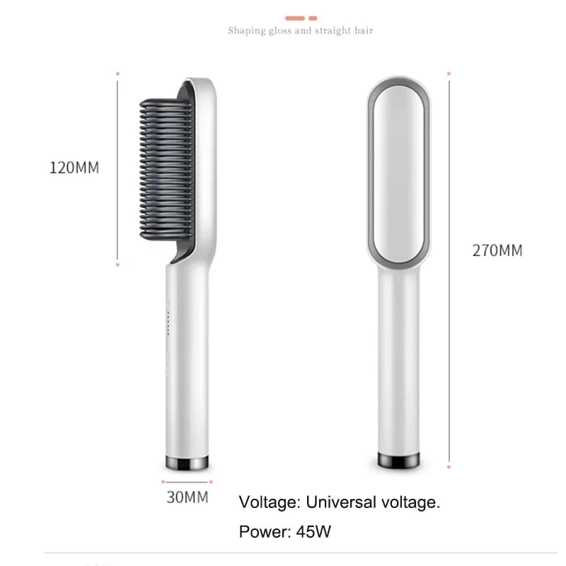 Electric Heated Hair Straightener Brush Bazaare Mart Hot Brush