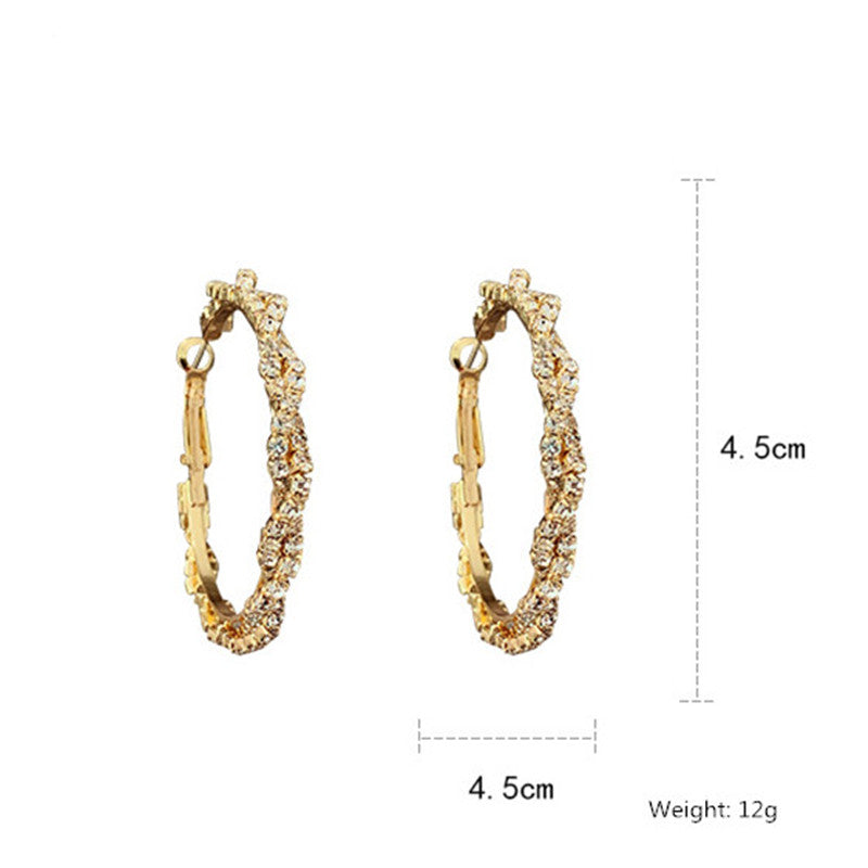 Crystal Hoop Earrings - Bazaare Mart