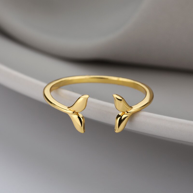 Gold Mermaid Tail Open Ring