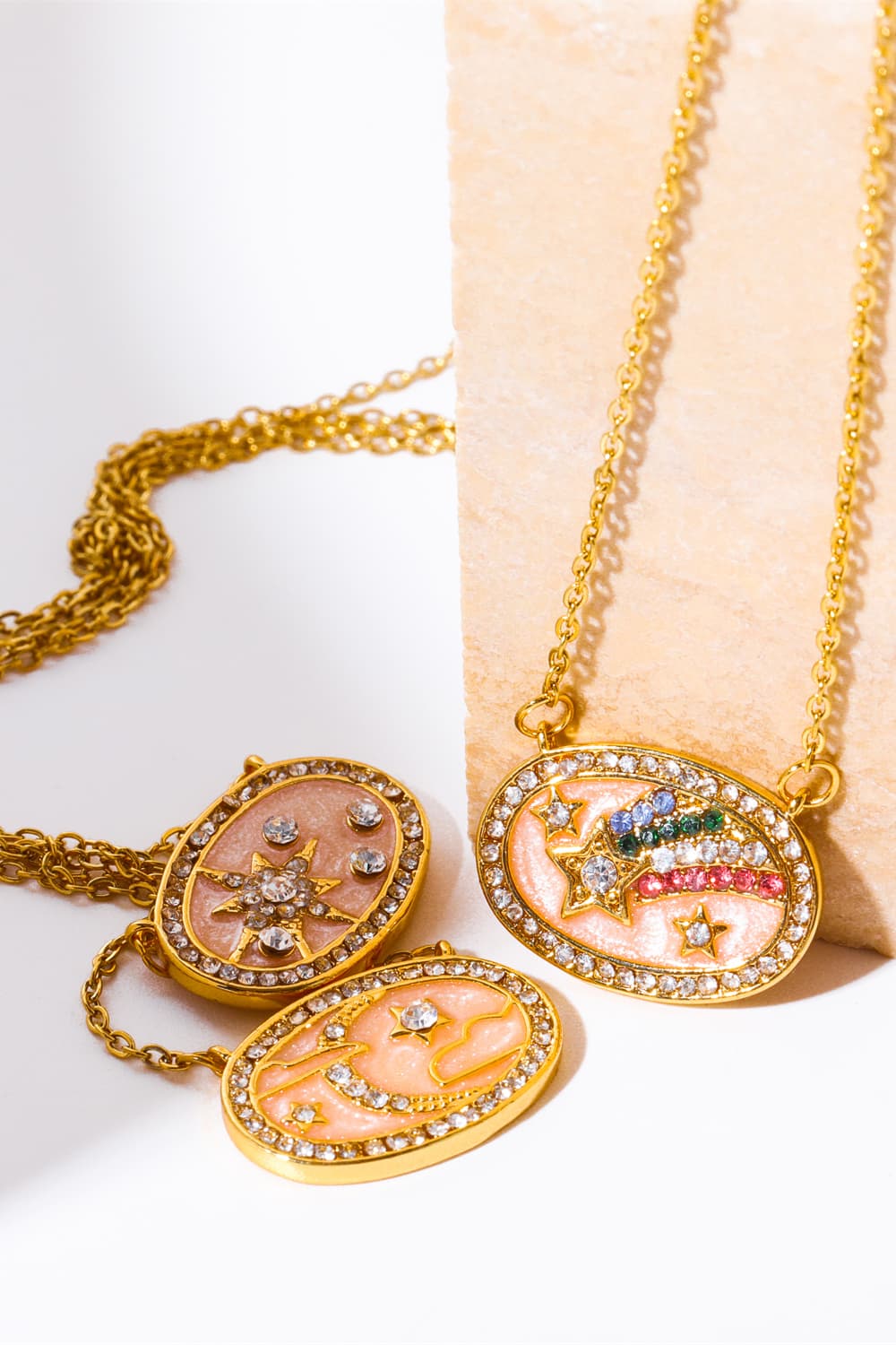 Stars in a Plate Pendant Necklace - Bazaare Mart