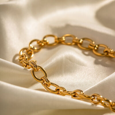 Gold-Plated Chain Statement Necklace