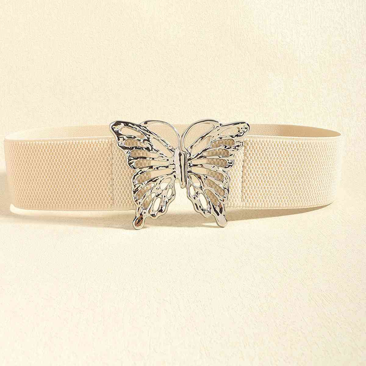 Butterfly Alloy Buckle Elastic Belt - Bazaare Mart