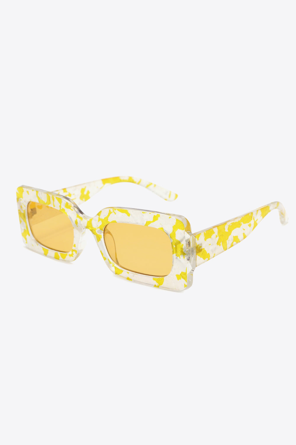 Tortoiseshell Rectangle Polycarbonate Sunglasses - Bazaare Mart