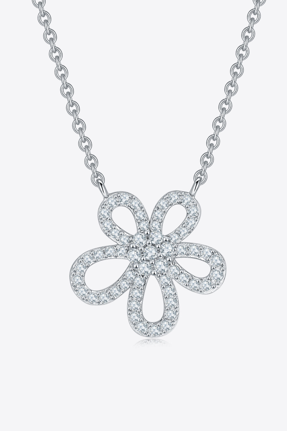 Moissanite Flower Necklace