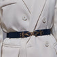 Thin Gold Buckle Elastic Belt Bazaare Mart Women's Belt