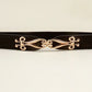 Thin Gold Buckle Elastic Belt Bazaare Mart Women's Belt