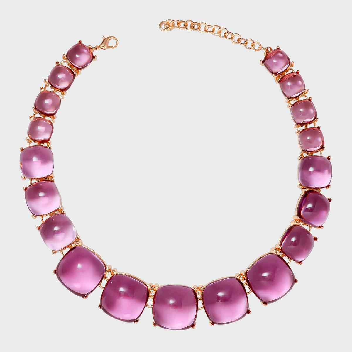 Lilac Bead Statement Necklace