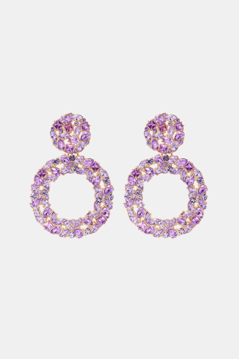 Groovie Retro Hoop Acrylic Dangle Earrings - Bazaare Mart