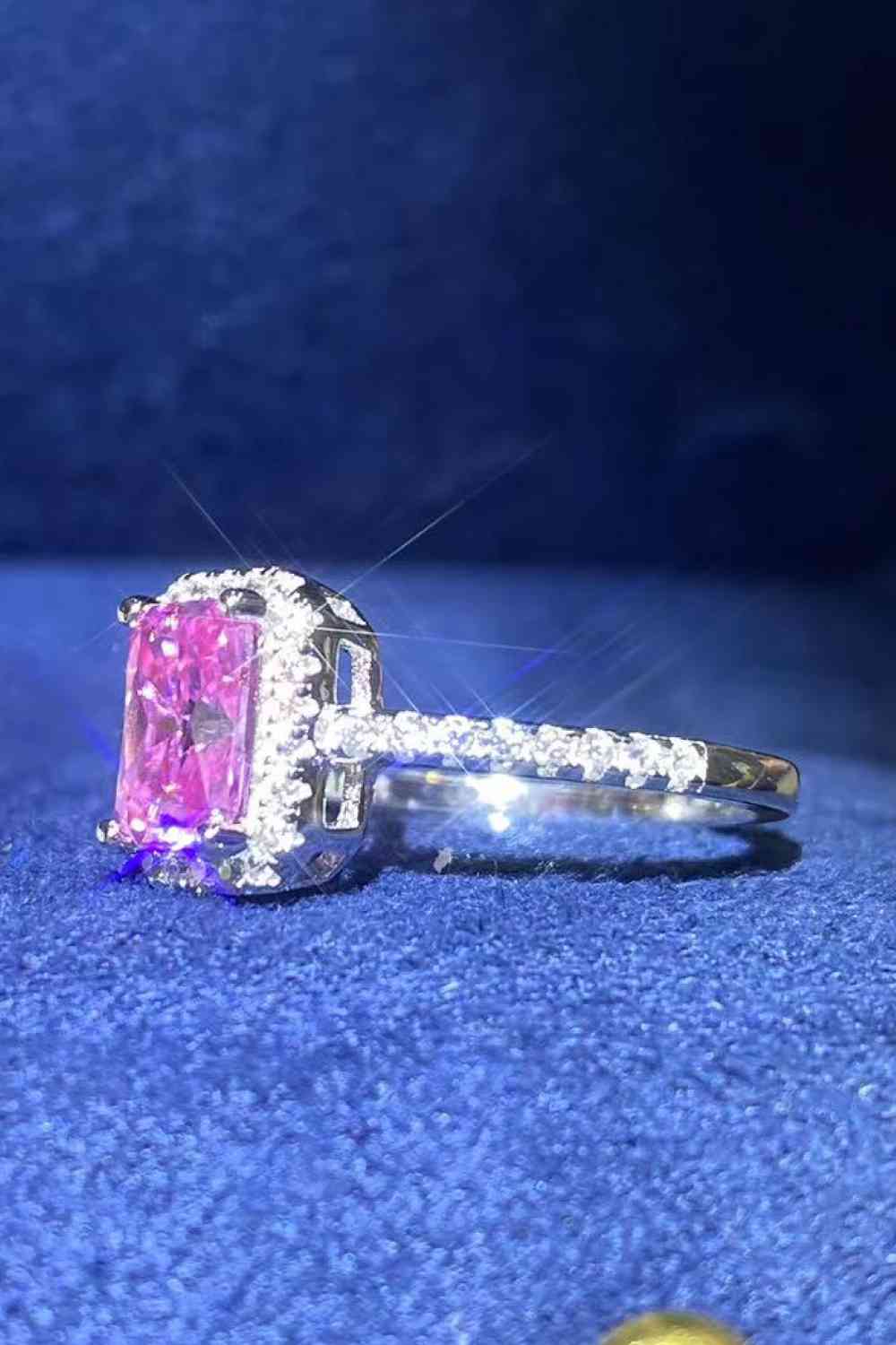 Stuck On You Pink 2 Carat Moissanite Ring