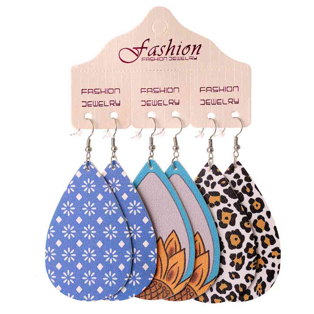 Fashion Teardrop Earrings 3pk