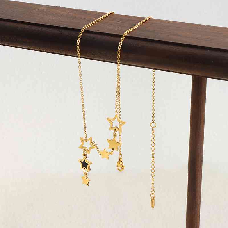Titanium Drop Star Necklace