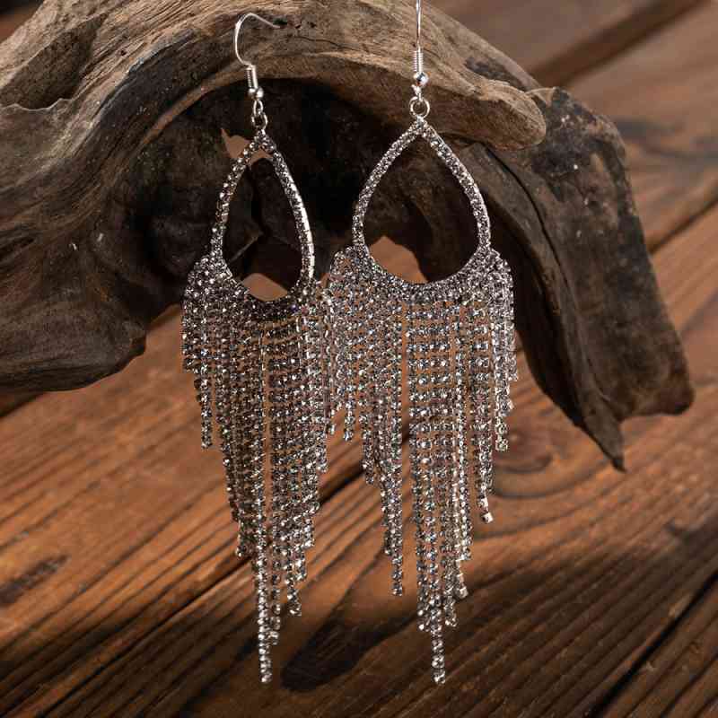 Silver Bling Dangle Earrings