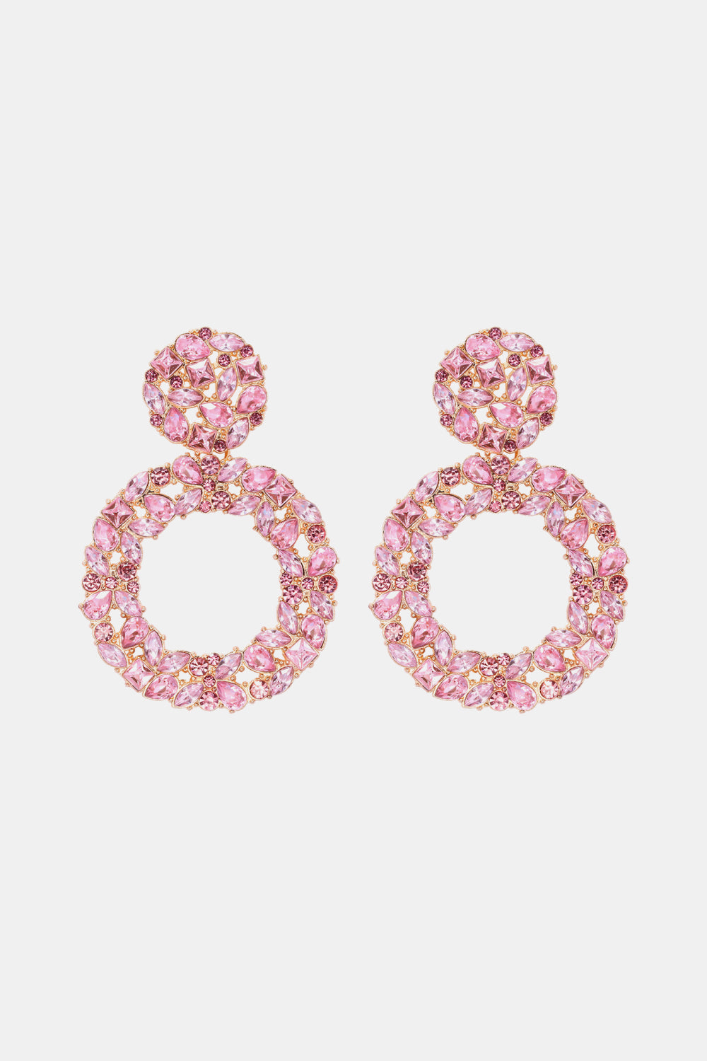 Groovie Retro Hoop Acrylic Dangle Earrings - Bazaare Mart