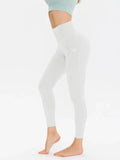 Wide Waistband Sports Leggings White Bazaare Mart Leggings