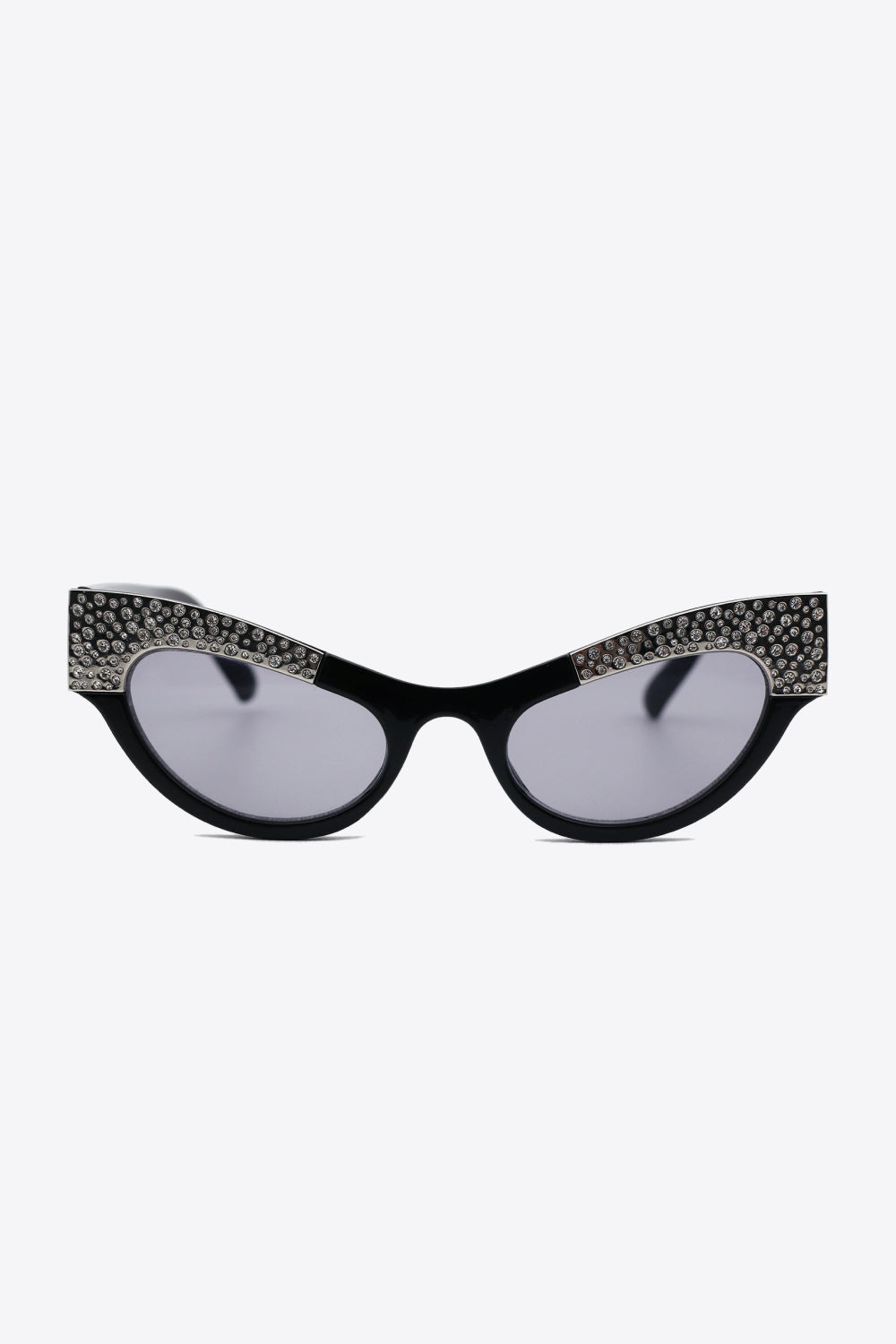 Rhinestone Trim Cat-Eye Sunglasses - Bazaare Mart