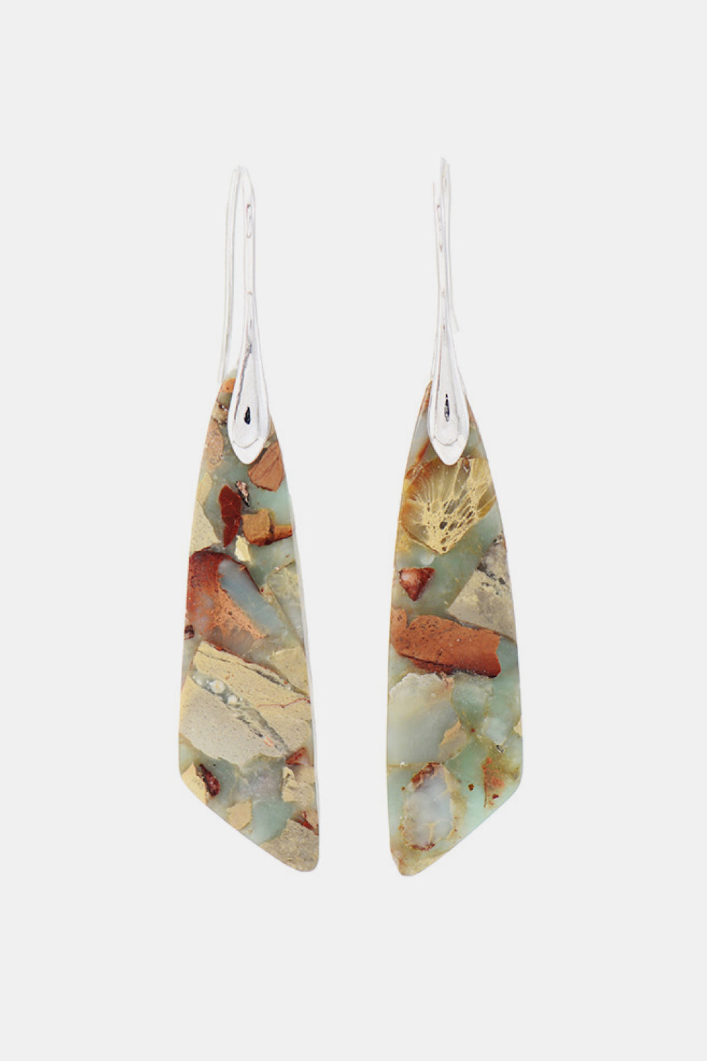 Handmade Natural Scalene Stone Earrings - Bazaare Mart