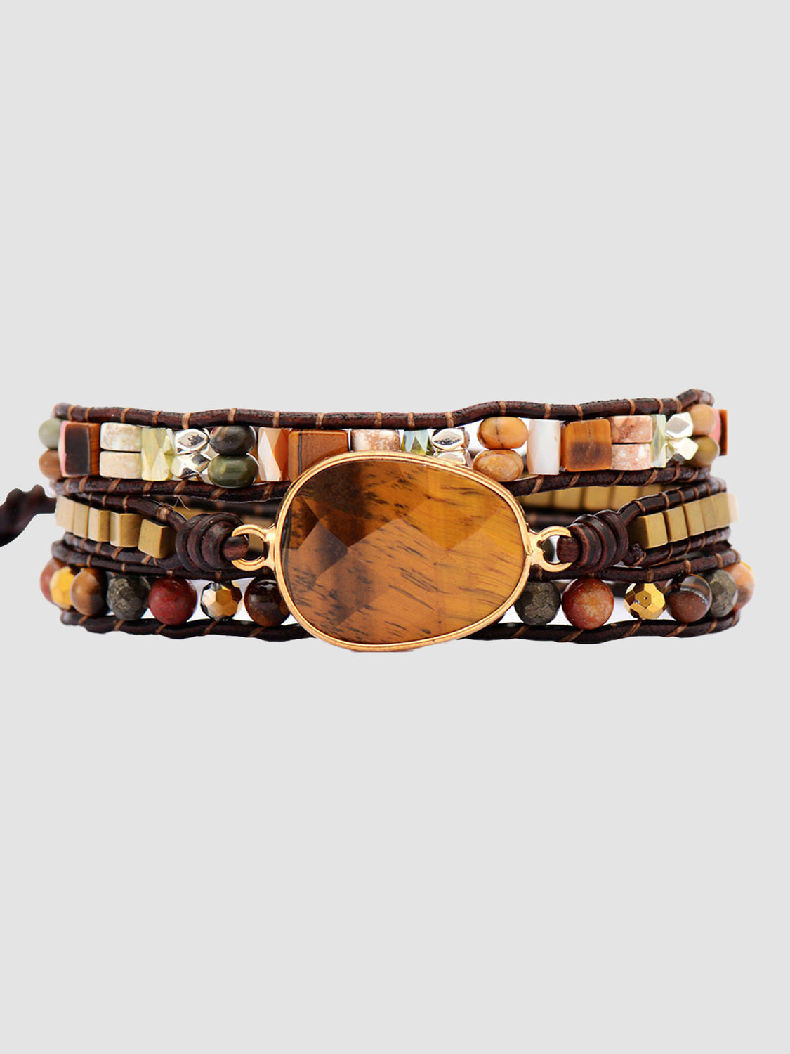 Geometrical Shape Triple-Layer Bracelet - Bazaare Mart