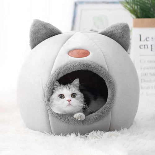 Cat Bed Light Grey XL 39x39x40cm Bazaare Mart Cat Bed