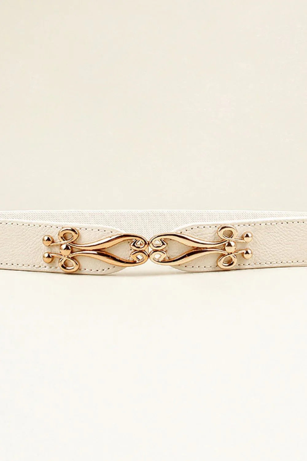 Thin Gold Buckle Elastic Belt Bazaare Mart Women's Belt