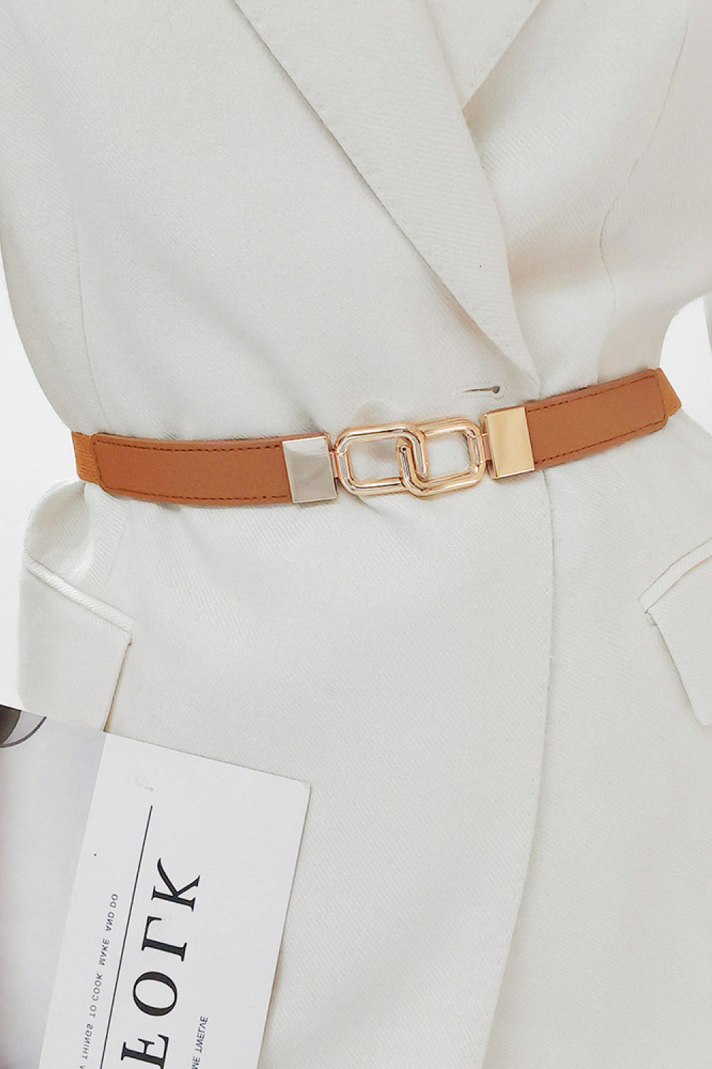 Geometric Double Buckle Elastic Belt - Bazaare Mart