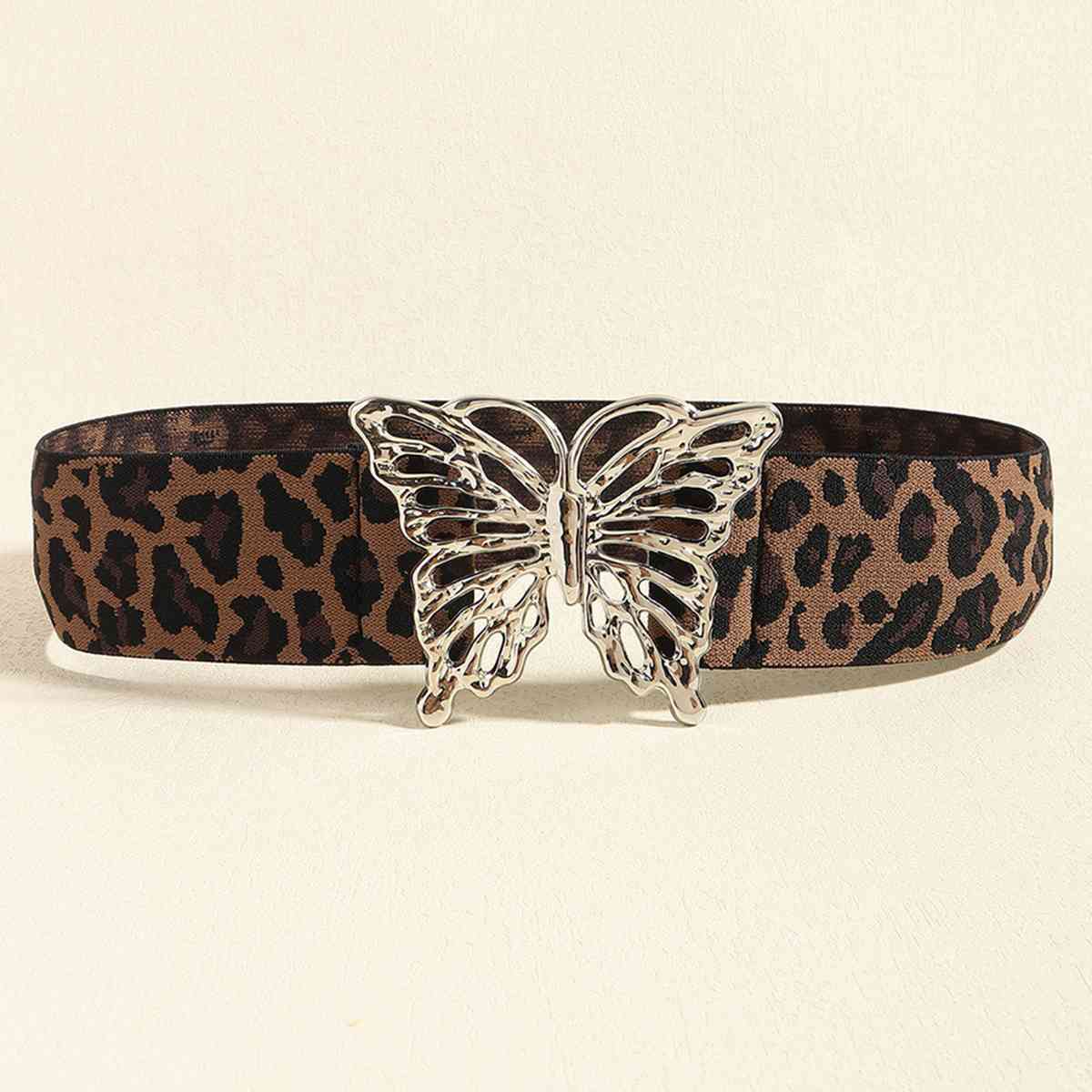 Butterfly Alloy Buckle Elastic Belt - Bazaare Mart