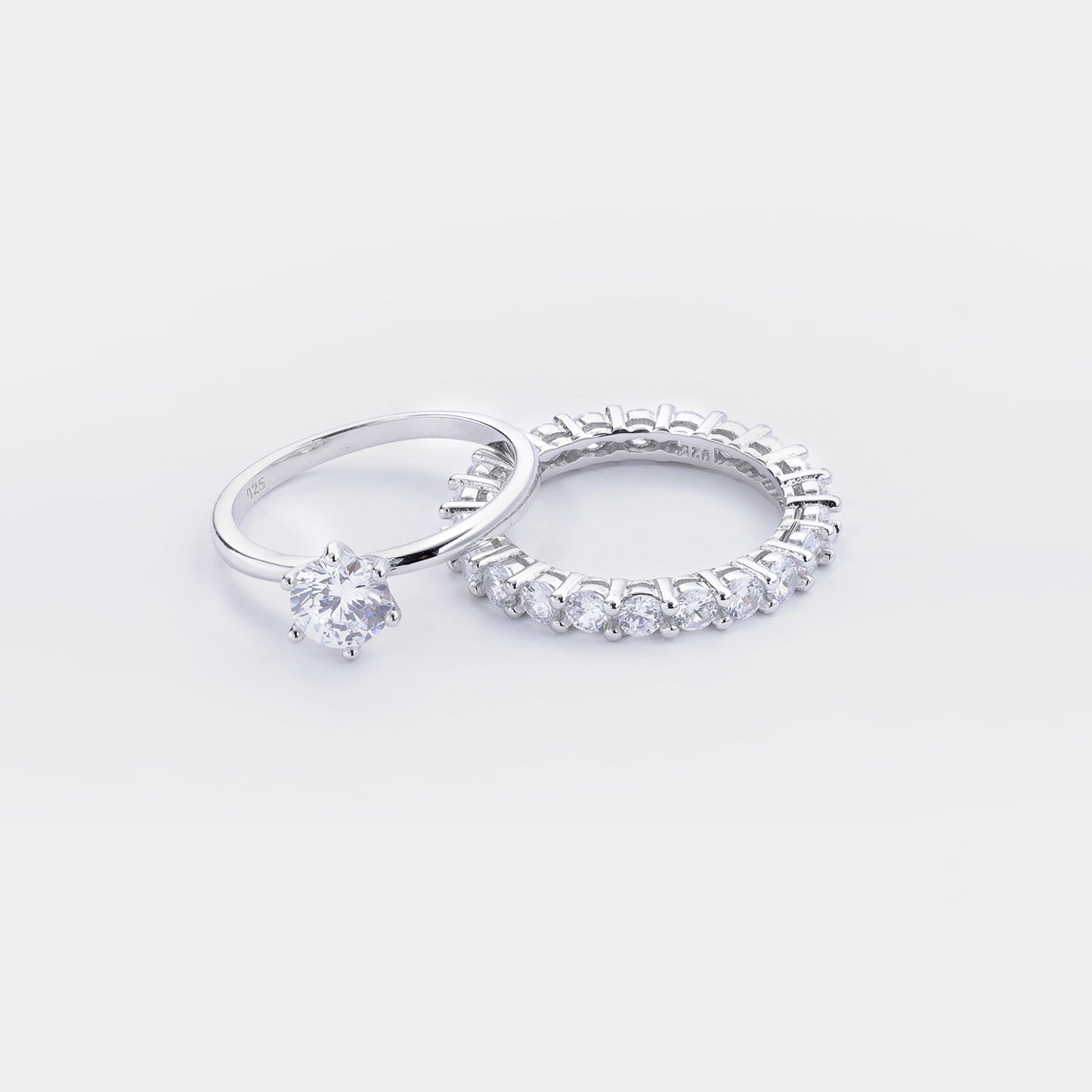 Zircon Wedding Ring Set