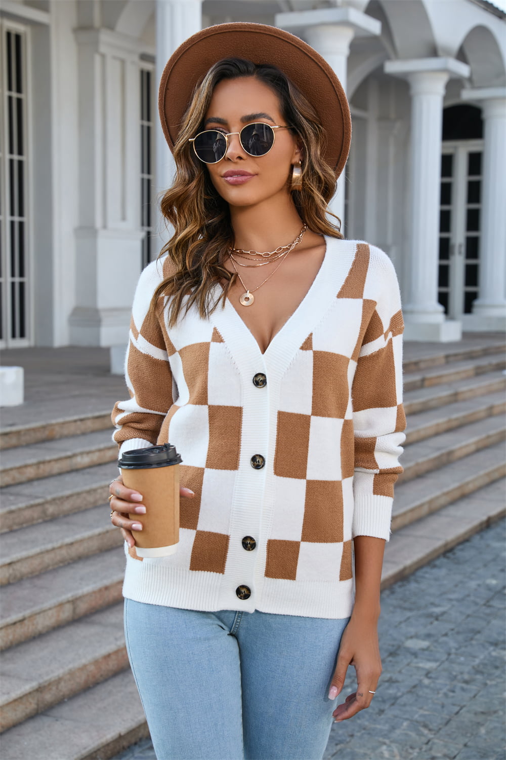 Checkerboard Cardigan