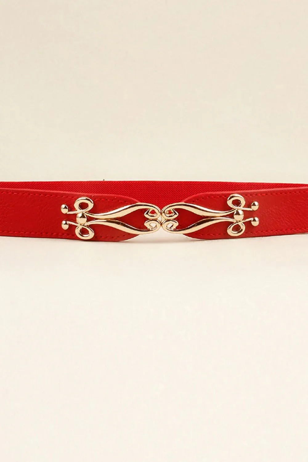 Thin Gold Buckle Elastic Belt Bazaare Mart Women's Belt