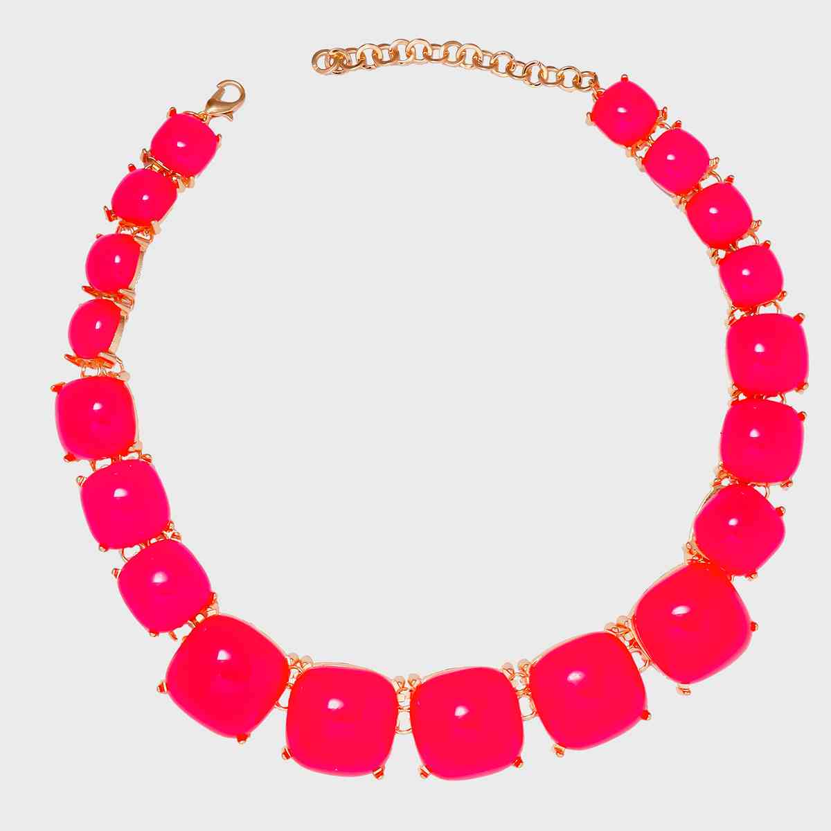 Red Bead Statement Necklace