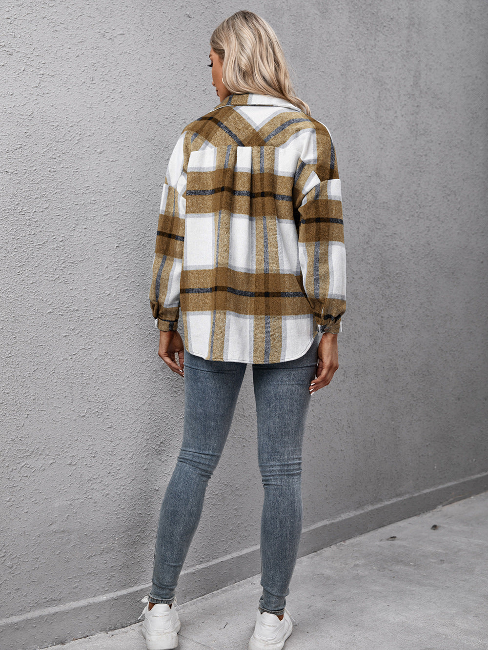 Washable Plaid Shirt Jacket - Bazaare Mart